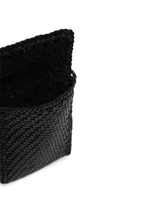 Black interwoven-design phone-case bag - women DRAGON DIFFUSION | 8865BLK